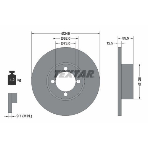 TEXTAR Bremsscheibe 92010700