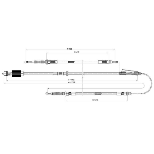 METZGER AUTOTEILE Seilzug, Feststellbremse 11.5840