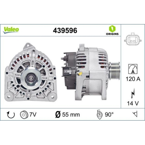 VALEO Generator VALEO ORIGINS - NEW O.E. TECHNOLOGIE 439596