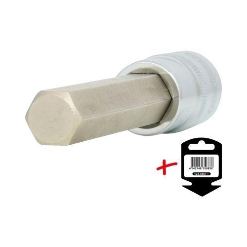 1/2 Zoll CHROMEplus Bit-Stecknuss Innensechskant lang 14mm auf H&auml;nger 918.1664-E