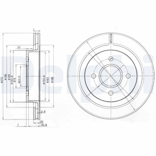 DELPHI Bremsscheibe BG2758