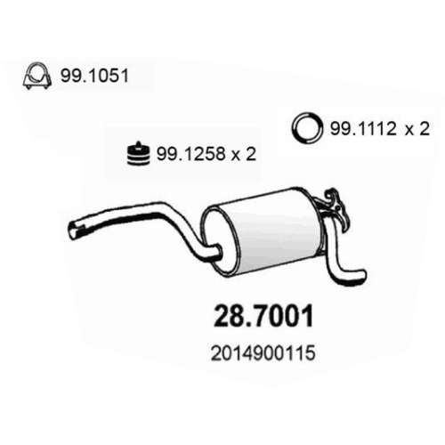 ASSO Endschalldämpfer 28.7001