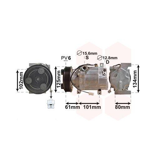 VAN WEZEL Kompressor, Klimaanlage 2700K207