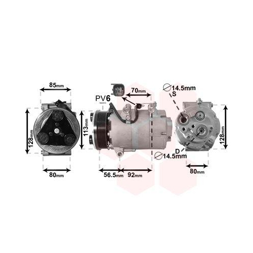 VAN WEZEL Kompressor, Klimaanlage *** IR PLUS *** 1800K497