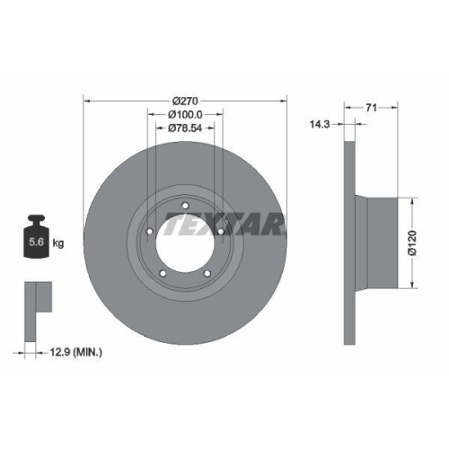 TEXTAR Bremsscheibe 92014900