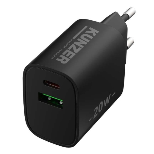 USB-Steckernetzteil 230V, 50-60Hz, 20W, 0.6A Kunzer 7USBL230-2