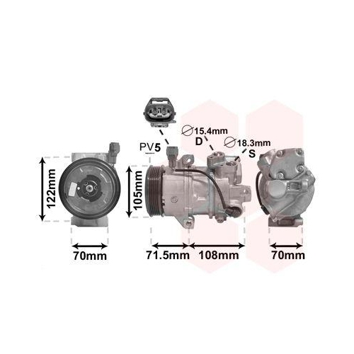 VAN WEZEL Kompressor, Klimaanlage 2900K008