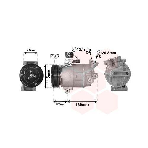 VAN WEZEL Kompressor, Klimaanlage *** IR PLUS *** 3300K386