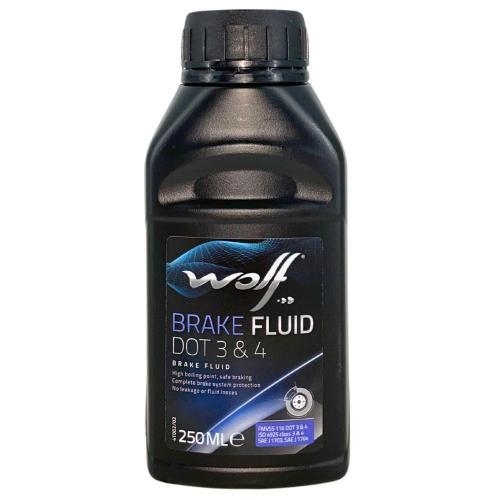 Wolf Bremsfl&uuml;ssigkeit Brake Fluid DOT 3 & 4 - 250ml Flasche 8307607