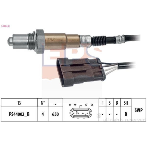 EPS Lambdasonde Made in Italy - OE Equivalent 1.998.241