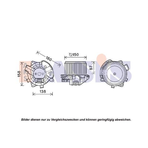 AKS DASIS Elektromotor, Innenraumgebl&auml;se 870446N