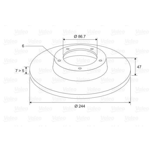 VALEO Bremsscheibe 186128