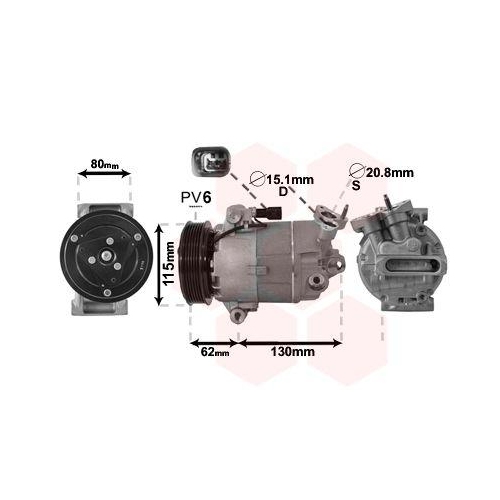 VAN WEZEL Kompressor, Klimaanlage 3300K390