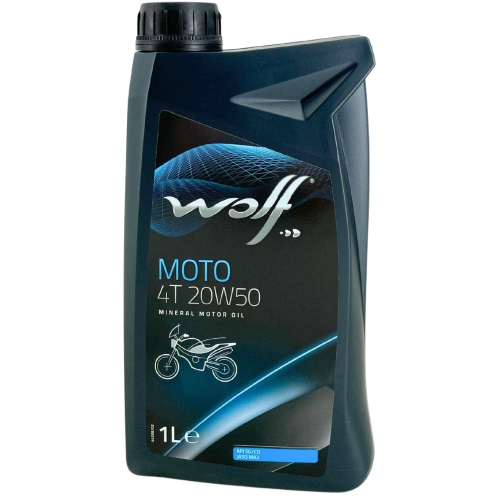 Motor&ouml;l Motoren&ouml;l Wolf Moto 4T 20W-50 1 Liter Flasche Motorrad 1043814
