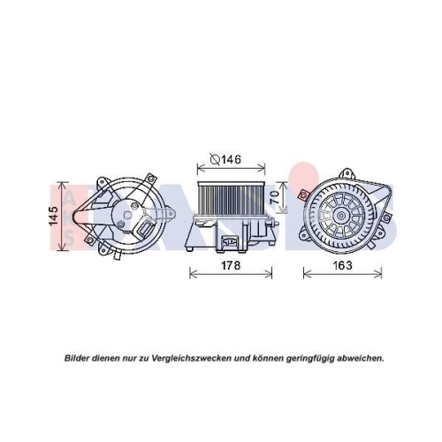 AKS DASIS Elektromotor, Innenraumgebläse 870447N