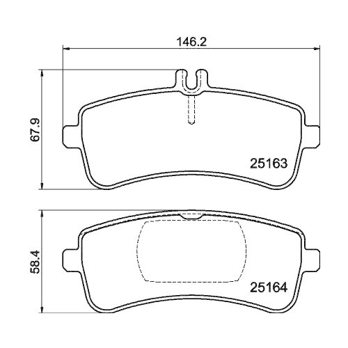 HELLA Bremsbelagsatz, Scheibenbremse 8DB 355 025-241