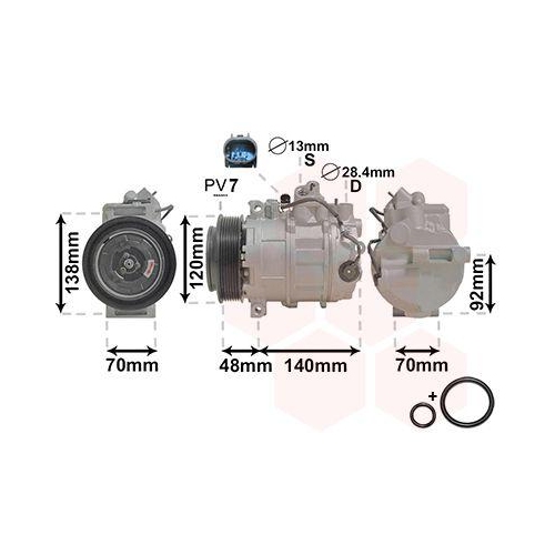 VAN WEZEL Kompressor, Klimaanlage *** IR PLUS *** 3000K393