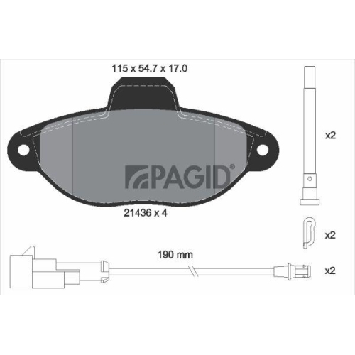PAGID Bremsbelagsatz, Scheibenbremse T2216N