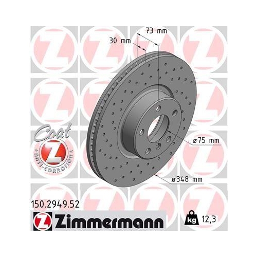 ZIMMERMANN Bremsscheibe SPORT Z 150.2949.52