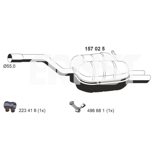 ERNST Endschalldämpfer 157025