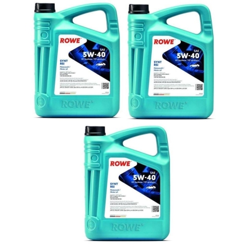 Motoröl ROWE Öl SYNT RSi 5W-40 5W40 MB 229.3/226.5 VW 502.00/505.00 15 Liter