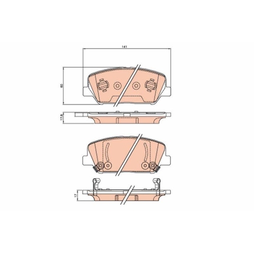 TRW Bremsbelagsatz, Scheibenbremse GDB3621