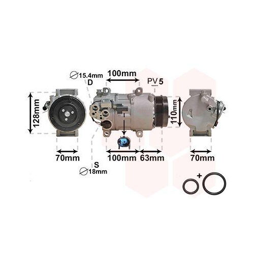 VAN WEZEL Kompressor, Klimaanlage *** IR PLUS *** 3000K434