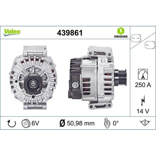 VALEO Generator VALEO ORIGINS - NEW O.E. TECHNOLOGIE 439861