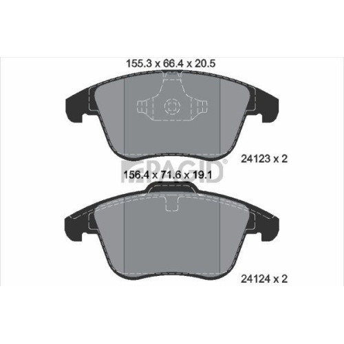 PAGID Bremsbelagsatz, Scheibenbremse T1653N