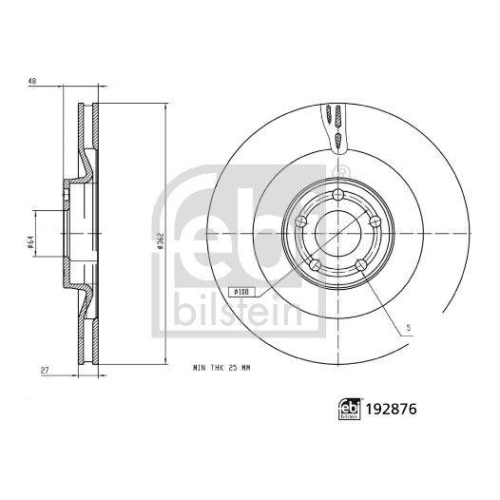 FEBI BILSTEIN Bremsscheibe 192876