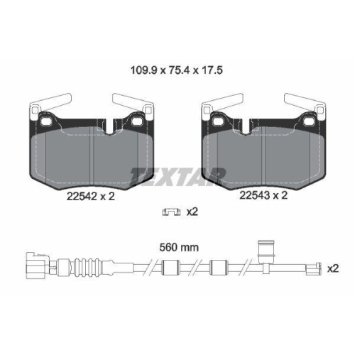 TEXTAR Bremsbelagsatz, Scheibenbremse Q+ 2254201