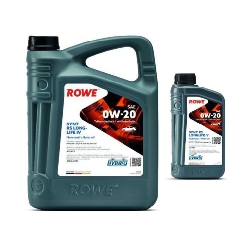 Motoröl ROWE Hightec Synth RS Longlife IV 0W-20 ACEA A1/B1 VW 508.00 509.00 6L