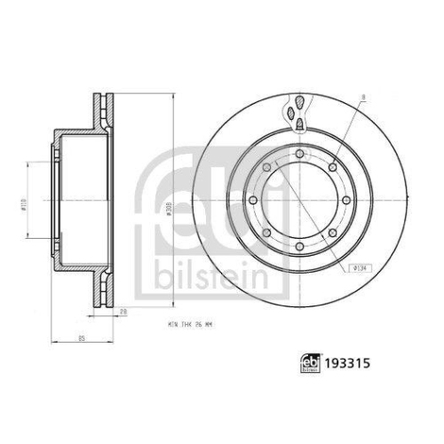 FEBI BILSTEIN Bremsscheibe 193315