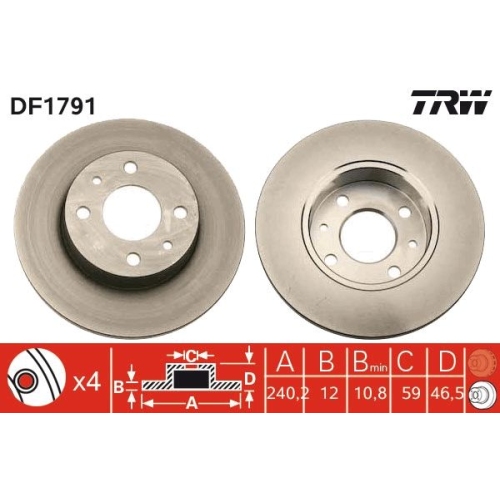 TRW Bremsscheibe DF1791