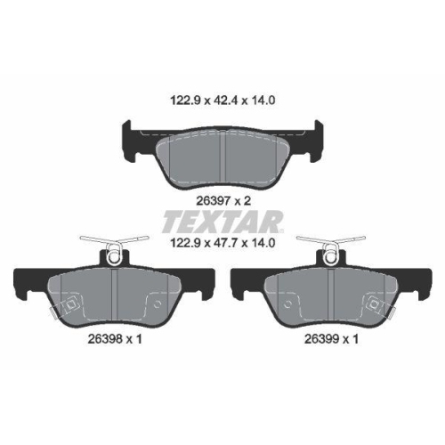 TEXTAR Bremsbelagsatz, Scheibenbremse Q+ 2639701