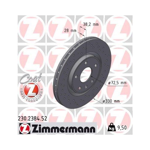 ZIMMERMANN Bremsscheibe SPORT Z 230.2384.52