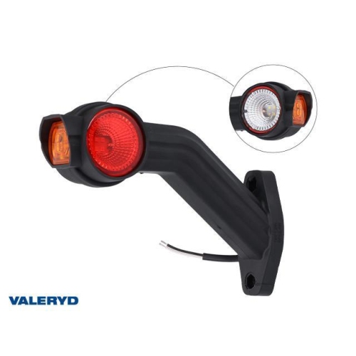 LED Begrenzungsleuchte Valeryd 190x138x&Oslash;52mm L rot/wei&szlig;/Gelb 12-36V, 0,5m kabel