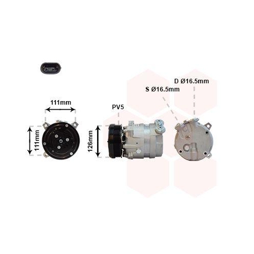 VAN WEZEL Kompressor, Klimaanlage 3700K280