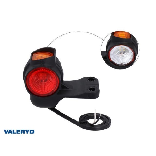 LED Begrenzungsleuchte Valeryd 113x86x D 52mm L rot/wei&szlig;/Gelb 12-36V, 0,5m Kabel