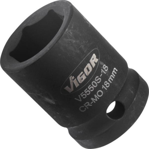 VIGOR Kraft-Steckschl&uuml;sseleinsatz 1/2 Zoll A.-6kt. SW18 kurz V5550S-18