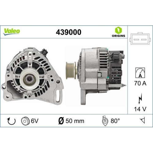 VALEO Generator VALEO ORIGINS - NEW O.E. TECHNOLOGIE 439000