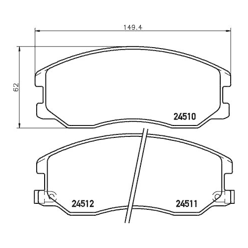 DON Bremsbelagsatz, Scheibenbremse PCP1177
