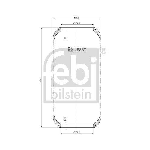 FEBI BILSTEIN Federbalg, Luftfederung 45887