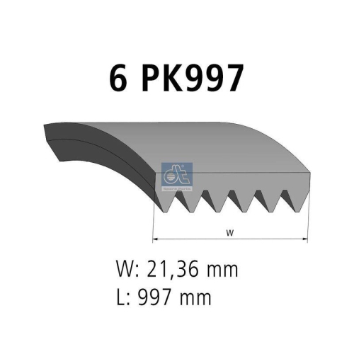 DT Spare Parts Keilrippenriemen 4.81104