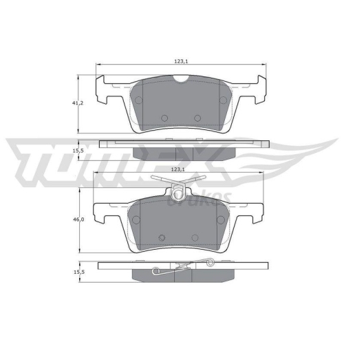 TOMEX Brakes Bremsbelagsatz, Scheibenbremse TX 17-02