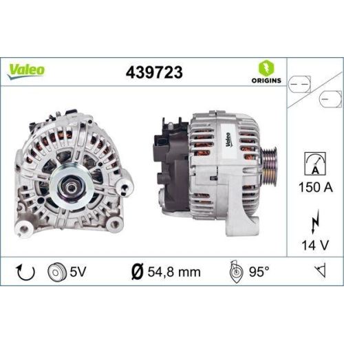 VALEO Generator VALEO ORIGINS - NEW O.E. TECHNOLOGIE 439723