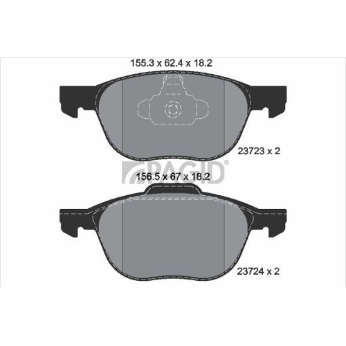 PAGID Bremsbelagsatz, Scheibenbremse T1436N