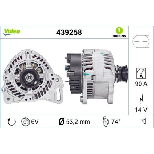 VALEO Generator VALEO ORIGINS - NEW O.E. TECHNOLOGIE 439258