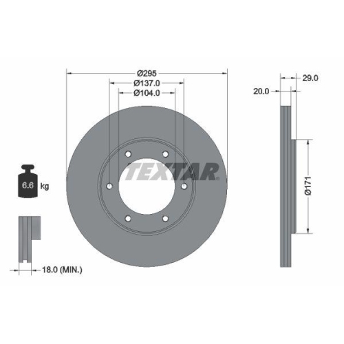 TEXTAR Bremsscheibe 92035600