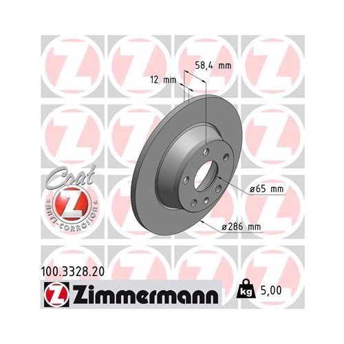 ZIMMERMANN Bremsscheibe COAT Z 100.3328.20